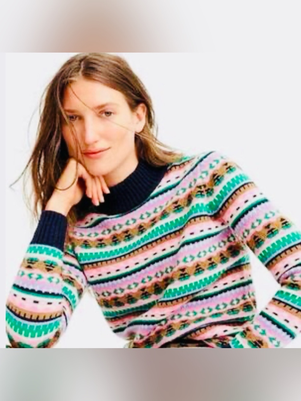 J Crew Fairisle Sweater Sz Med